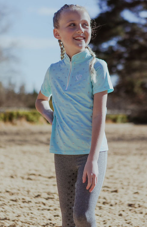 BARE Babes Quarter Zip Shirt - Princess Teal
