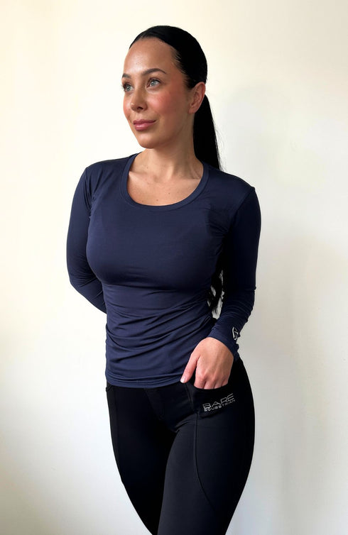 BARE Active Long Sleeve Tee - Navy