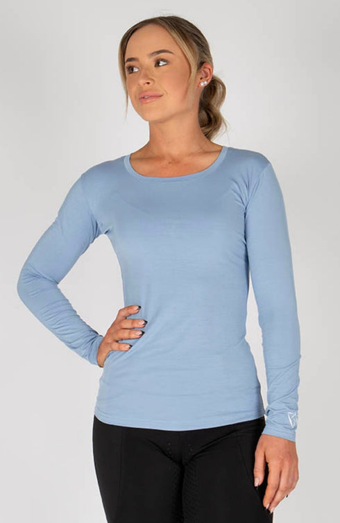 BARE Active Long Sleeve Tee - Ice Blue