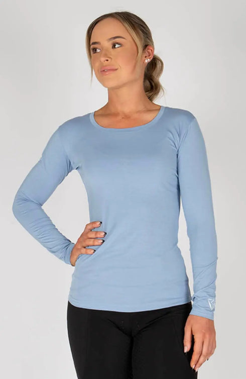 BARE Active Long Sleeve Tee - Ice Blue