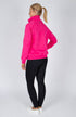 BARE Quarter Zip Teddy Pullover Sweater - Deep Pink