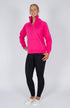 BARE Quarter Zip Teddy Pullover Sweater - Deep Pink
