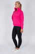 BARE Quarter Zip Teddy Pullover Sweater - Deep Pink