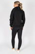 BARE Quarter Zip Teddy Pullover Sweater - Black