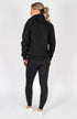 BARE Quarter Zip Teddy Pullover Sweater - Black