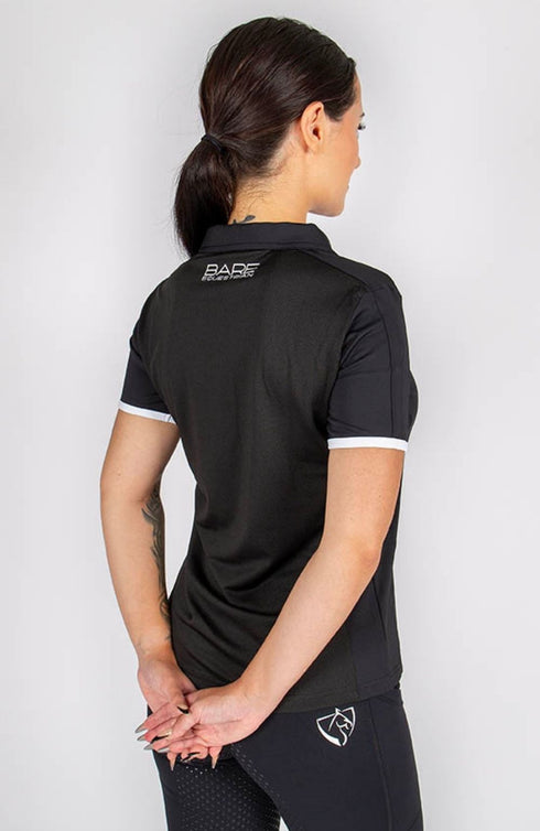 BARE Active Mesh Polo Shirt - Black