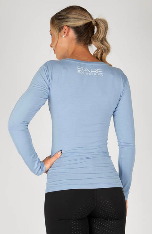 BARE Active Long Sleeve Tee - Ice Blue