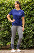 BARE Performance Riding Tights - Grey Active Navy