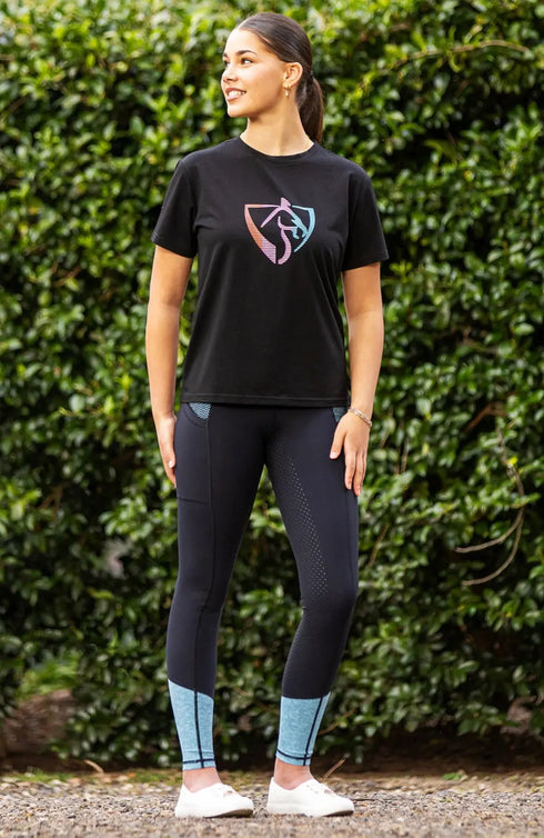 BARE Performance Riding Tights - Neon Blue