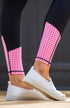 No Grip BARE Riding Tights - Black with Pink Houndstooth