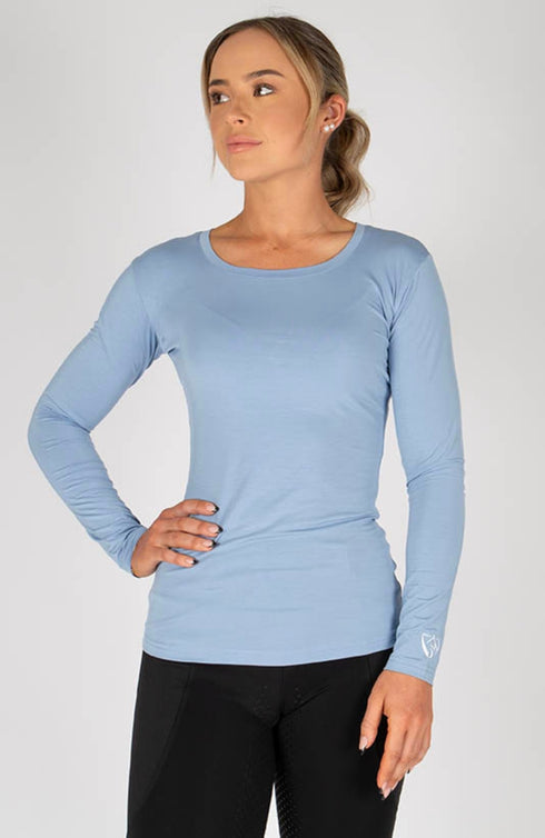 BARE Active Long Sleeve Tee - Ice Blue