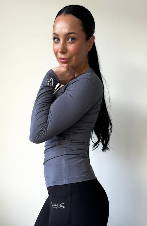 BARE Active Long Sleeve Tee - Grey