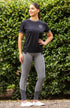 BARE Performance Riding Tights - Grey Active Black