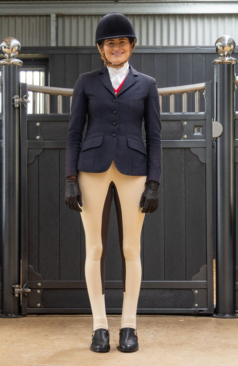 BARE UltraSlim 2-Tone Competition Tights - Stone & Havana Brown