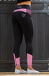 No Grip BARE Riding Tights - Black with Pink Houndstooth