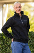 BARE Quarter Zip Teddy Pullover Sweater - Black
