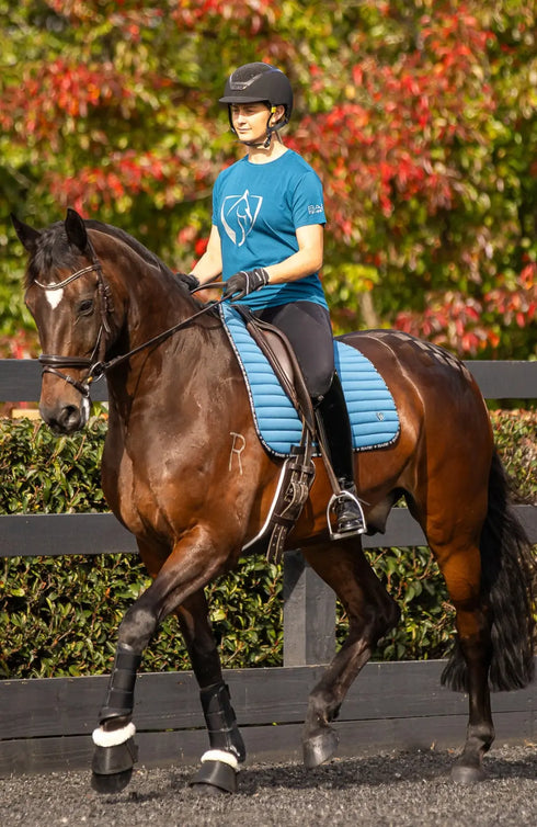 BARE Active Saddle Pad - Dressage Cut - Teal
