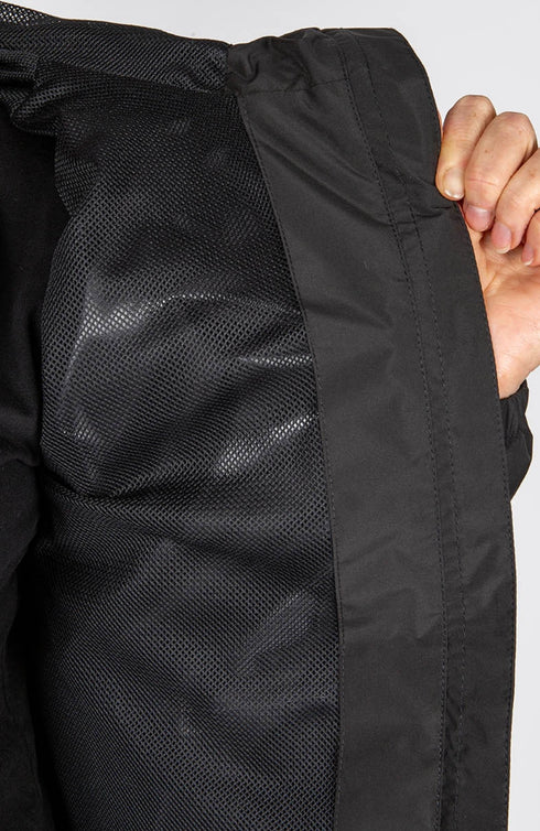 BARE Candace Lightweight Waterproof Long Jacket (Mesh Lined) - Black