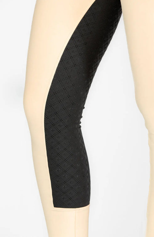 BARE Elite Sculpt Hybrid Breeches - Stone/Black Seat