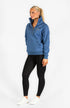BARE Quarter Zip Teddy Pullover Sweater - Windsor Blue