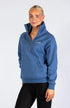 BARE Quarter Zip Teddy Pullover Sweater - Windsor Blue