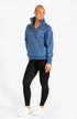 BARE Quarter Zip Teddy Pullover Sweater - Windsor Blue