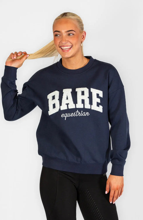 BARE Academy Sweater - Navy/White