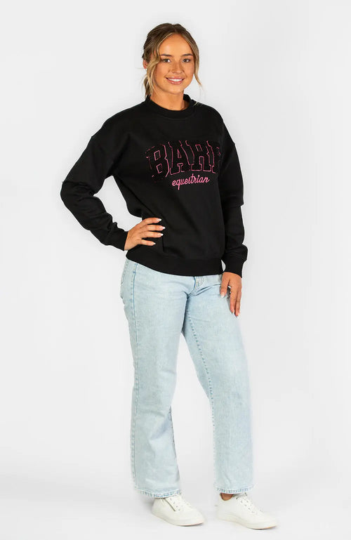 BARE Academy Sweater - Black/Hot Pink BARE Equestrian