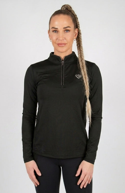 BARE Ascot Airflow Sunsafe Riding Shirt - Black