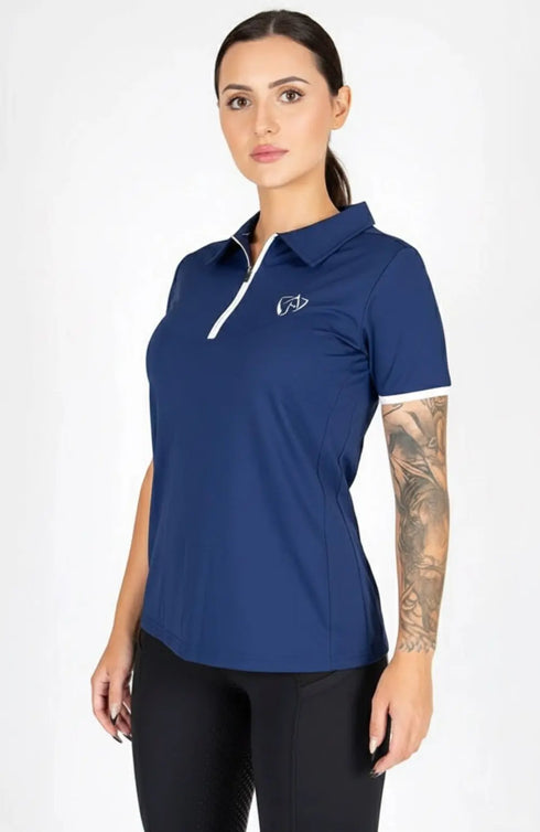 BARE Active Mesh Polo Shirt - Navy