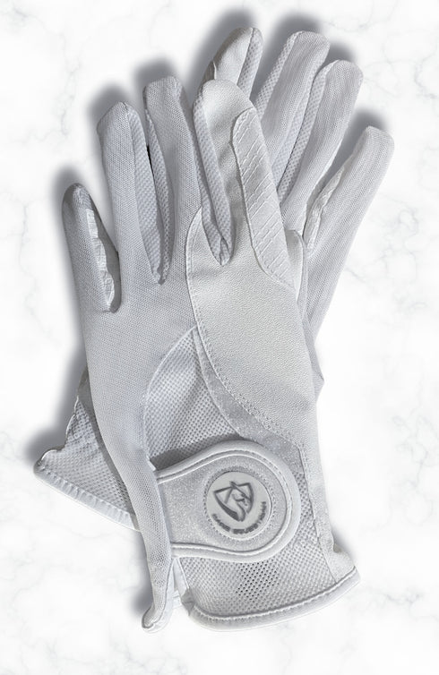 BARE Pro Rider Mesh Grip Gloves - White