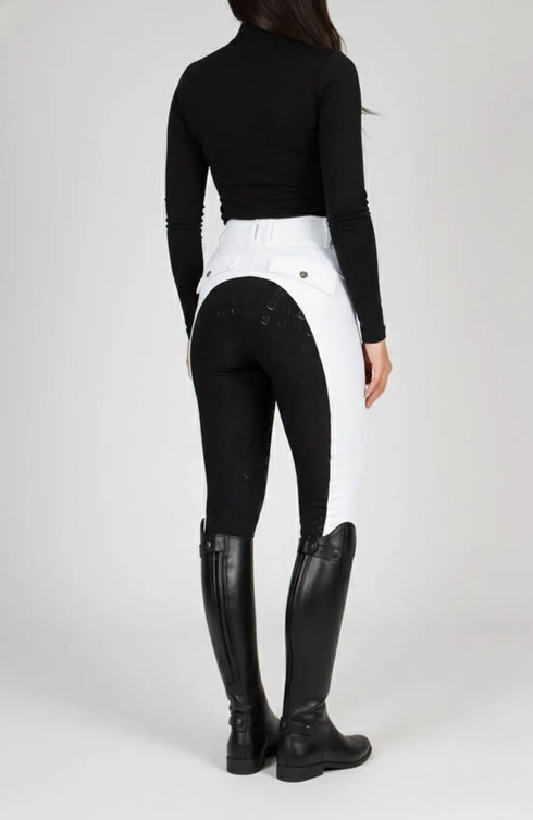 BARE Sculpt Hybrid Riding Breeches - White/Black Seat
