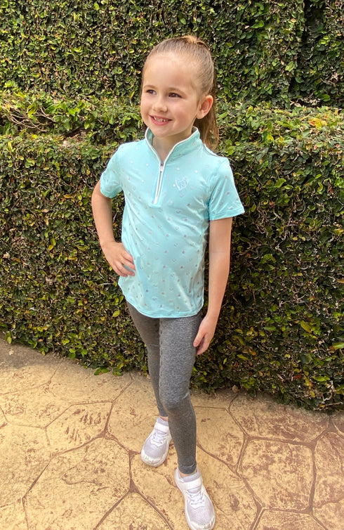 BARE Babes Quarter Zip Shirt - Princess Teal