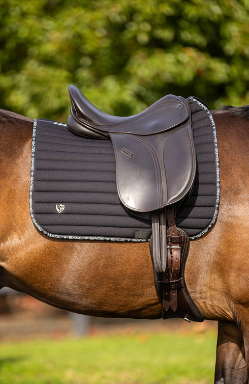 BARE Active Saddle Pad - Dressage Cut - Black