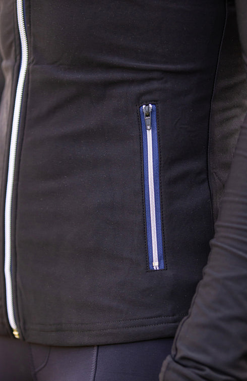 BARE Technical Riding Jacket - Black with Navy