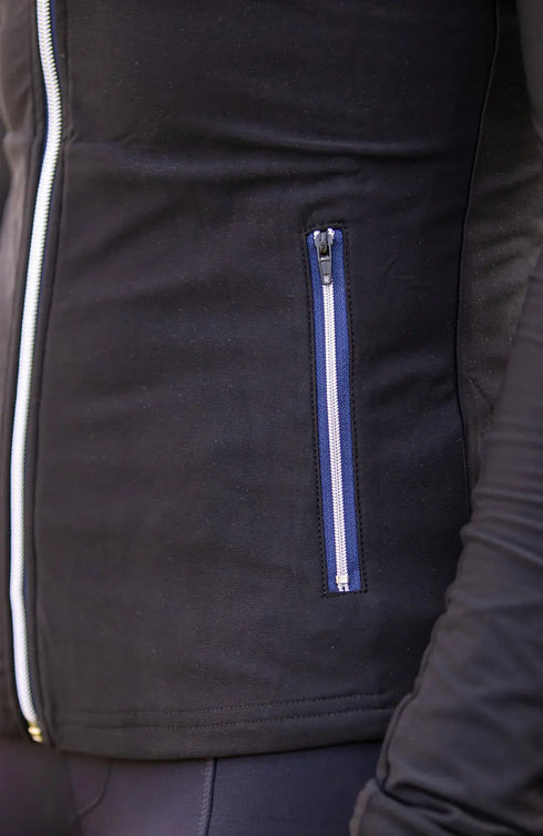 BARE Technical Riding Jacket - Black with Navy
