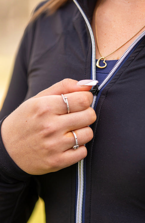 BARE Technical Riding Jacket - Black with Navy