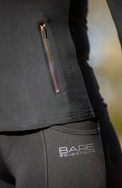 BARE Technical Riding Jacket - Black with Rose Gold