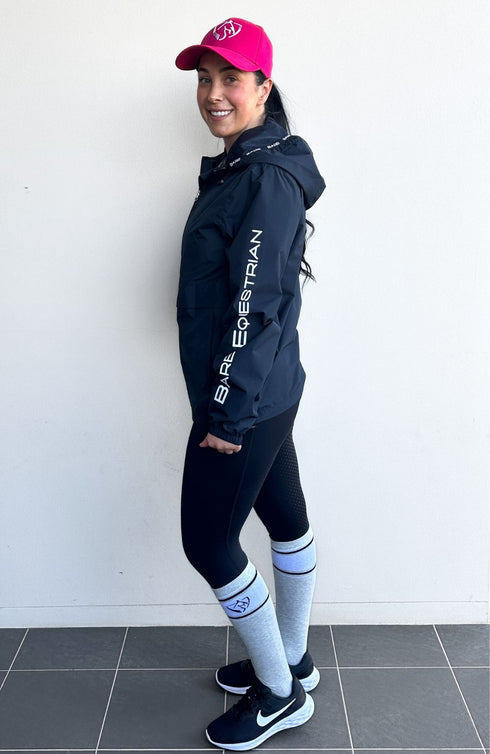 BARE Unisex Kali Lightweight Waterproof Short Jacket (Mesh Lined) - Navy