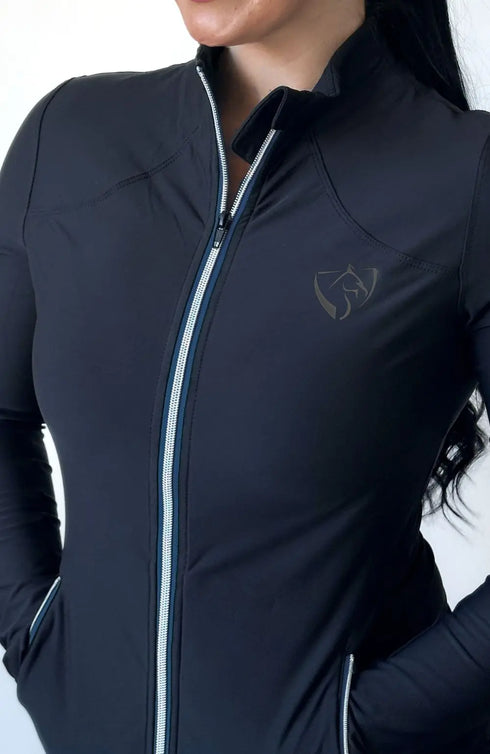 BARE Technical Riding Jacket - Black with Navy