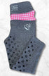 BARE Babes Performance Riding Tights - Grey with Pink Houndstooth
