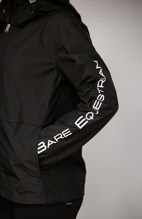 BARE Unisex Kali Lightweight Waterproof Short Jacket (Mesh Lined) - Black