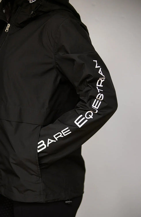 BARE Unisex Kali Lightweight Waterproof Short Jacket (Mesh Lined) - Black