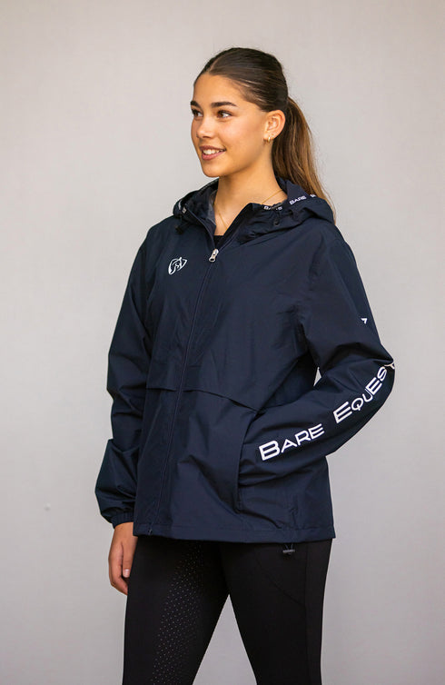 BARE Unisex Kali Lightweight Waterproof Short Jacket (Mesh Lined) - Navy