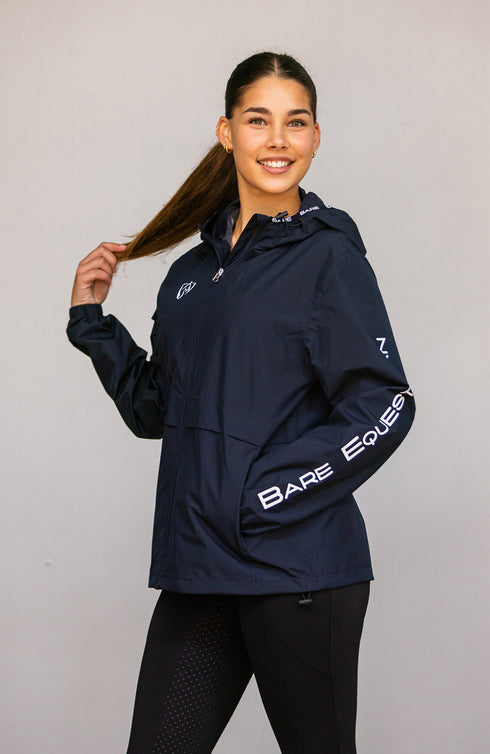 BARE Unisex Kali Lightweight Waterproof Short Jacket (Mesh Lined) - Navy
