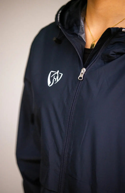 BARE Unisex Kali Lightweight Waterproof Short Jacket (Mesh Lined) - Navy