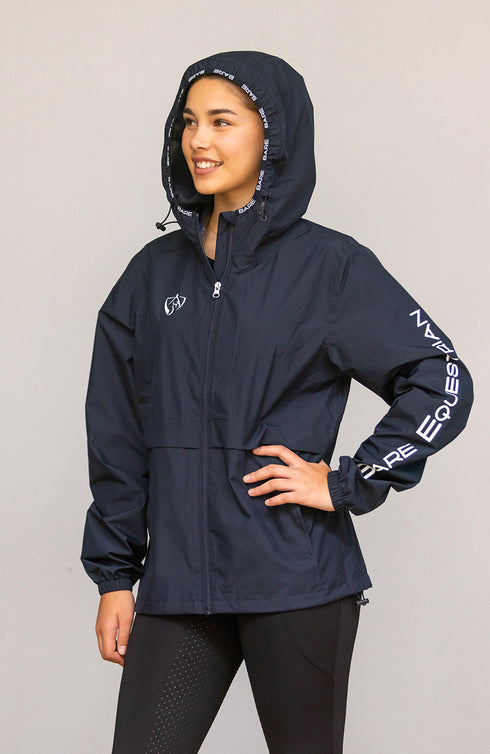 BARE Unisex Kali Lightweight Waterproof Short Jacket (Mesh Lined) - Navy