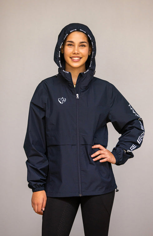 BARE Unisex Kali Lightweight Waterproof Short Jacket (Mesh Lined) - Navy