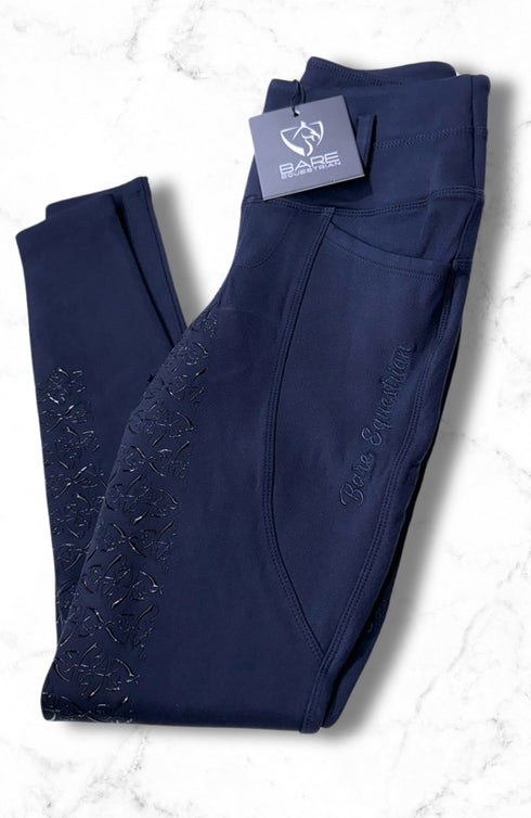 BARE FlexForm Sculpting Riding Tights - Midnight Navy
