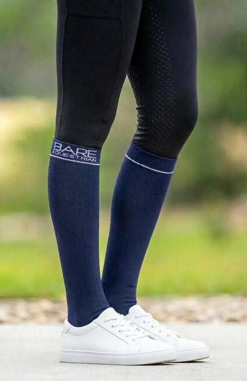 BARE Compression Sock - Logo - Navy Adults